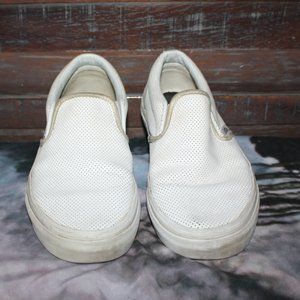 Slip On White Leather VANS  🌵 7.5 Women